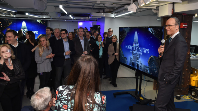 NBC News anchor Lester Holt at celebration of the “NBC Nightly News” 70th anniversary (Credit: NBC)